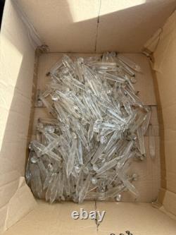 100 ANCIENNES PAMPILLES FLÈCHES POINTE EN CRISTAL Ou Verre FACETTES POUR LUSTRE