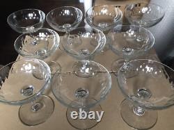 10 Anciennes Coupes À Champagne En Verre Taille Grain De Riz