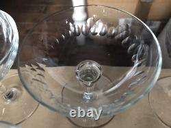 10 Anciennes Coupes À Champagne En Verre Taille Grain De Riz