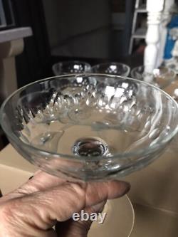 10 Anciennes Coupes À Champagne En Verre Taille Grain De Riz