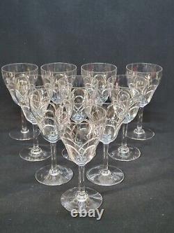 10 Anciens Verres A Eau En Cristal Taillé Art Déco Saint Louis / Baccarat