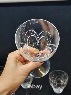10 Anciens Verres A Eau En Cristal Taillé Art Déco Saint Louis / Baccarat
