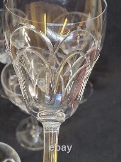 10 Anciens Verres A Eau En Cristal Taillé Art Déco Saint Louis / Baccarat