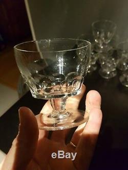 10 Anciens Verres à vin en Cristal De BACCARAT Signés Modèle Périgord old glass