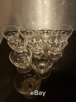 10 Anciens Verres à vin en Cristal De BACCARAT Signés Modèle Périgord old glass