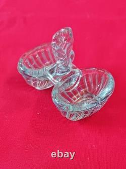 10 Petits Salerons / Salières Cristal Verre Baccarat Portieux Meseinthal Anciens