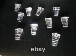 10 ancien rares cales assiette cristal BACCARAT réhausse assiette porte couteau