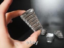 10 ancien rares cales assiette cristal BACCARAT réhausse assiette porte couteau