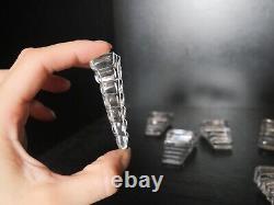 10 ancien rares cales assiette cristal BACCARAT réhausse assiette porte couteau