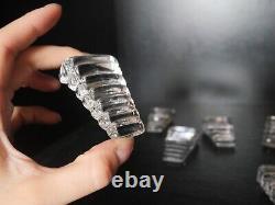 10 ancien rares cales assiette cristal BACCARAT réhausse assiette porte couteau