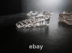 10 ancien rares cales assiette cristal BACCARAT réhausse assiette porte couteau
