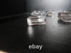 10 ancien rares cales assiette cristal BACCARAT réhausse assiette porte couteau