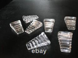 10 ancien rares cales assiette cristal BACCARAT réhausse assiette porte couteau