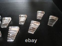 10 ancien rares cales assiette cristal BACCARAT réhausse assiette porte couteau