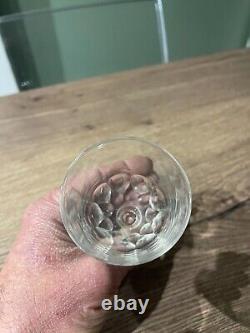 10 anciens verres à vin blanc madère en cristal de Baccarat taillé modèle Chauny