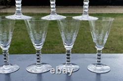 10 anciens verres à vin blanc ou porto gravés en cristal Saint Louis Baccarat