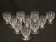 10 anciens verres à vin porto en cristal gravé ciselé art déco