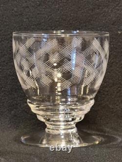10 anciens verres à vin porto en cristal gravé ciselé art déco