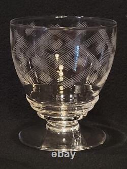10 anciens verres à vin porto en cristal gravé ciselé art déco