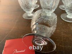 10 verres à vin blanc gravé ancien en cristal de Baccarat (prix à la pièce)