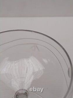 11 COUPES A CHAMPAGNE en CRISTAL Gravé Ancien H 12.5 cm