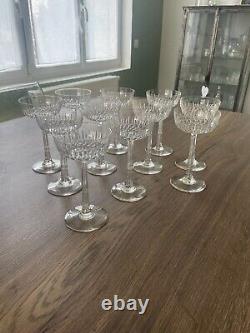 11 anciennes coupes champagne en cristal Saint Louis Baccarat Val St Lambert