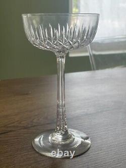 11 anciennes coupes champagne en cristal Saint Louis Baccarat Val St Lambert