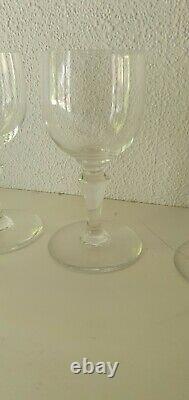 11 jolis verres à vin blanc anciens, Baccarat modèle Normandie (hauteur 12.5 cm)
