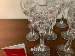 11 verres à vin ancien modèle en cristal de Baccarat (prix à la pièce)