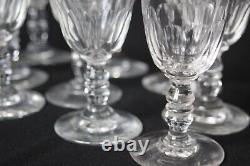 11 verres anciens en verre BACCARAT modèle GONDOLE 11 cm