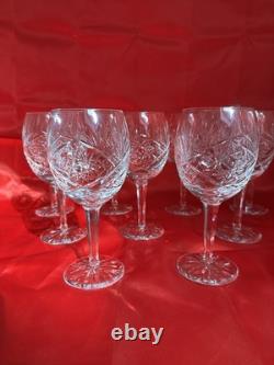 12 Grand Verre À Vin Cristal Ciselé Ancien