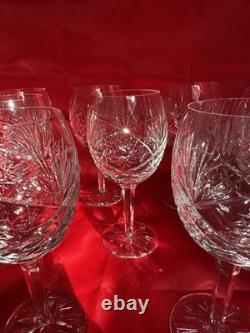 12 Grand Verre À Vin Cristal Ciselé Ancien