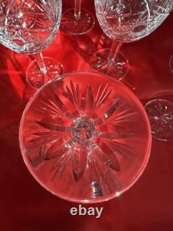 12 Grand Verre À Vin Cristal Ciselé Ancien