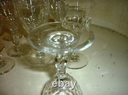 17 verres ancien Cristal BACCARAT circa 1900 taille Chauny