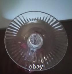 1 ANCIEN VERRE A VIN DU RHIN CRISTAL DOUBLE Rose-Framboise ht 19,5 cm