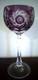 1 ANCIEN VERRE A VIN DU RHIN CRISTAL DOUBLE violet ht 19,5 cm