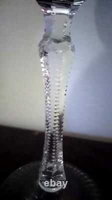 1 ANCIEN VERRE A VIN DU RHIN CRISTAL DOUBLE violet ht 19,5 cm