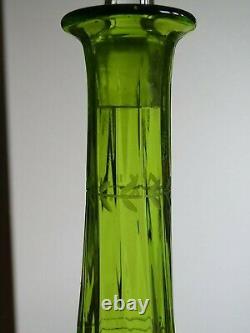 1 Ancien Service A Liqueur Cristal St Louis Couleur Vert Art Nouveau