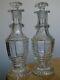 1 Ancienne Paire De Flacons 19 Eme Cristal Tailler Voneche Liege St Louis