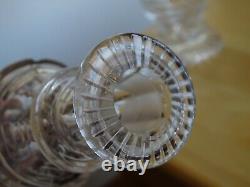 1 Ancienne Paire De Flacons 19 Eme Cristal Tailler Voneche Liege St Louis