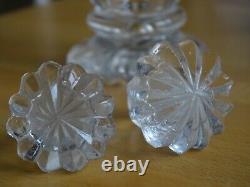 1 Ancienne Paire De Flacons 19 Eme Cristal Tailler Voneche Liege St Louis