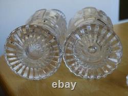 1 Ancienne Paire De Flacons 19 Eme Cristal Tailler Voneche Liege St Louis