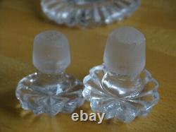 1 Ancienne Paire De Flacons 19 Eme Cristal Tailler Voneche Liege St Louis