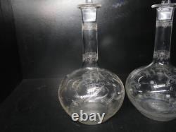 1 ancienne carafe en cristal gravé Baccarat modèles Mimosa