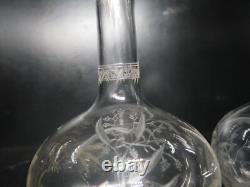 1 ancienne carafe en cristal gravé Baccarat modèles Mimosa