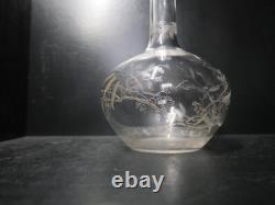 1 ancienne carafe en cristal gravé Baccarat modèles Mimosa