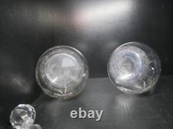 1 ancienne carafe en cristal gravé Baccarat modèles Mimosa