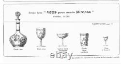 1 ancienne carafe en cristal gravé Baccarat modèles Mimosa