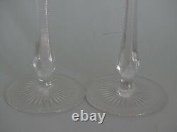 2 ANCIENS VERRES A VIN DE COULEUR ROEMER CRISTAL DOUBLER COLORER 20 cm
