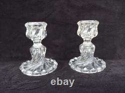 2 Bougeoir Pied de Photophore girandoles cristal baccarat bambou Ancien